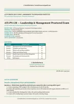 ATI PN Leadership & Management Proctored Exam 2026&sol;2027 &vert; 100 Verified Questions & Answers &vert; Practical Nursing Prep &vert; Instant Download