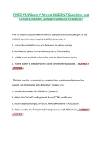 RNSG 1430 Exam 1 Newest 2026&sol;2027 Questions and &NewLine;Correct Detailed Answers Already Graded A&plus; 