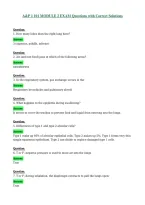 A&P 1 101 MODULE 2 EXAM Questions with Correct Solutions