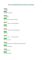 A&P 1 EXAM REVIEW Questions with Correct Solutions