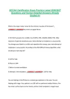 NCCAA Certification Exam Practice Latest 2026&sol;2027 &NewLine;Questions and Correct Detailed Answers Already &NewLine;Graded A&plus; 