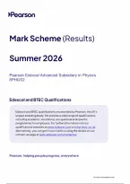Edexcel AS Level Physics Paper 2 Mark Scheme 2026
