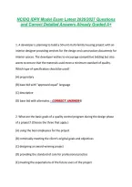 NCIDQ IDPX Model Exam Latest 2026&sol;2027 Questions &NewLine;and Correct Detailed Answers Already Graded A&plus; 