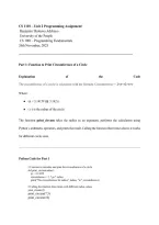 CS 1101 Unit 2 Programming Assignment&colon; Computer Science Coding Exercises and Solutions Study Guide