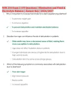 NUR 234 Exam 2 ATI Questions &vert; Elimination and Fluid & &NewLine;Electrolyte Balance &vert; Answer Key &vert; 2026&sol;2027