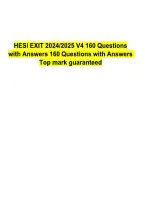 HESI Exit Exam Practice Questions and Comprehensive Nursing Review