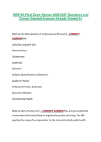 NRS100 Final Exam Newest 2026&sol;2027 Questions and &NewLine;Correct Detailed Answers Already Graded A&plus; 
