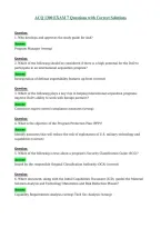 ACQ 1300 EXAM 7 Questions with Correct Solutions