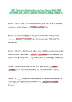 NSC Defensive Driving Course Exam Newest 2026&sol;2027 &NewLine;Questions and Correct Detailed Answers Already Graded A&plus;