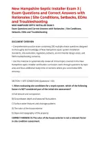 New Hampshire Septic Installer Exam 3 &vert; Exam Questions and Correct Answers with Rationales &vert; Site Conditions&comma; Setbacks&comma; EDAs and Troubleshooting