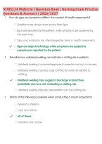 NURS 234 Complete Nursing Exam Bundle &vert; Midterm I&comma; Exams 1&ndash;4&comma; Mental Health&comma; Cognitive & Mobility&comma; Elimination&comma; Fluid & Electrolyte Balance &vert; Practice Questions & Answers &vert; 2026&sol;2027