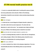 Mental Health Proctored ATI Test&comma; With Correct Questions And Answers&period;