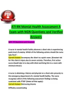 Mental Health Proctored ATI Test&comma; With Correct Questions And Answers&period;