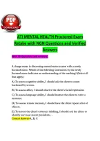 Mental Health Proctored ATI Test&comma; With Correct Questions And Answers&period;