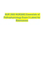 NUR 2063 Essentials of Pathophysiology Exam 2 Study Guide