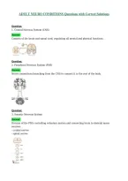 ADULT NEURO CONDITIONS Questions with Correct Solutions