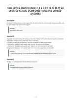 Cwb Level 2 Study Modules 4-5-6-7-8-9-12-17-18-19-22&NewLine;Updated Actual Exam Questions And Correct&NewLine;Answers