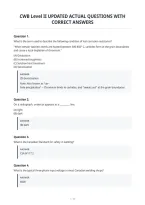 Cwb Level Ii Updated Actual Questions With&NewLine;Correct Answers