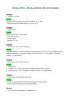 ADULT GERO 1 - WEEK 4 Questions with Correct Solutions