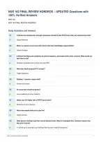 NUR 163 FINAL REVIEW HONDROS &ndash; UPDATED Questions with&NewLine;100&percnt; Verified Answers