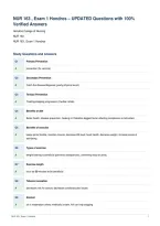 NUR 163 &comma; Exam 1 Hondros &ndash; UPDATED Questions with 100&percnt;&NewLine;Verified Answers