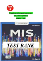 TEST BANK For Management Information Systems&comma; 10th Edition by Hossein Bidgoli&comma; Verified Chapters 1 - 14&comma; Complete Newest Version&NewLine;