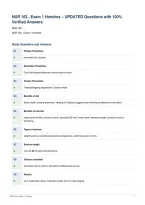 NUR 163 &comma; Exam 1 Hondros &ndash; UPDATED Questions with 100&percnt;&NewLine;Verified Answers