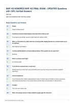 NUR 163 HONDROS NUR 163 FINAL EXAM &ndash; UPDATED Questions&NewLine;with 100&percnt; Verified Answers