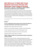 NSG 3130 Exam 1 V1 2026&ndash;2027 &vert; Exam Questions and Correct Answers with Rationales &vert; Galen College of Nursing