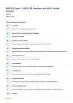 NUR 257 Exam 1 &ndash; UPDATED Questions with 100&percnt; Verified&NewLine;Answers