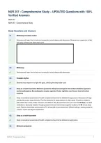 NUR 257 &colon; Comprehensive Study &ndash; UPDATED Questions with 100&percnt;&NewLine;Verified Answers&NewLine;