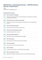 NUR 257 Exam 1&colon; Gerontological Nursing & Chronic Illness Key Concepts  &ndash; UPDATED Questions with 100&percnt; Verified Answers