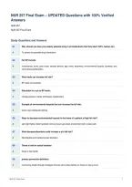 NUR 257 Final Exam &ndash; UPDATED Questions with 100&percnt; Verified&NewLine;Answers&NewLine;