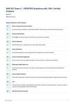 NUR 257 Exam 2 &ndash; UPDATED Questions with 100&percnt; Verified&NewLine;Answers