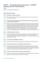 NUR 257 &mdash; Unit 9 guided reading&colon; Sleep&comma; Rest&comma; & Healthy Skin  &ndash; UPDATED&NewLine;Questions with 100&percnt; Verified Answers