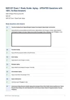 NUR 257 Exam 1 Study Guide&colon; Aging and Chronic Illness&NewLine; &ndash; UPDATED Questions with 100&percnt; Verified Answers