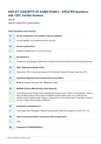 NUR 257 CONCEPTS OF AGING EXAM 3 &ndash; UPDATED Questions&NewLine;with 100&percnt; Verified Answers&NewLine;