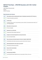 NUR 257 Final Exam &ndash; UPDATED Questions with 100&percnt; Verified&NewLine;Answers