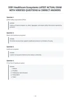 D391 Healthcare Ecosystems Latest Actual Exam&NewLine;With Verified Questions & Correct Answers