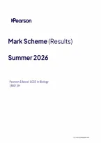 Edexcel GCSE Biology Paper 1 Mark Scheme 2026