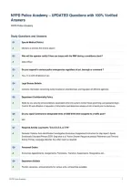 NYPD Police Academy &ndash; UPDATED Questions with 100&percnt; Verified&NewLine;Answers