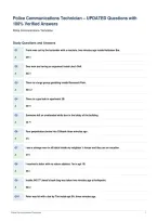 Police Communications Technician &ndash; UPDATED Questions with&NewLine;100&percnt; Verified Answers&NewLine;
