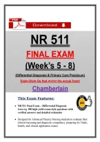 NR 511 Final Exam &lpar;PDF&rpar; &vert; &lpar;2026&rpar; 100 Questions &vert; Differential Diagnosis