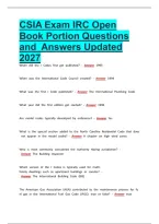 CSIA Exam IRC Open Book Portion Questions and Answers Updated 2027&period;