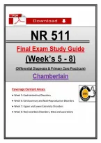 NR 511 Final Study Guide &lpar;PDF&rpar; &vert; &lpar;2026&rpar; Exam Review &vert; Differential Diagnosis