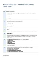 Peregrine Business Exam &ndash; UPDATED Questions with 100&percnt;&NewLine;Verified Answers