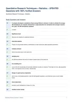 Peregrine Quantitative Research Techniques &plus; Statistics &ndash; UPDATED&NewLine;Questions with 100&percnt; Verified Answers
