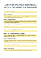 Absa Surgical First Assistant Comprehensive&NewLine;Revision Notes And Structured Surgical Assisting&NewLine;Overview Guide Questions With Correct Answers &lpar;Grade A&plus;&rpar;