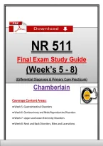 NR 511 Final Study Guide &lpar;PDF&rpar; &vert; &lpar;2026&rpar; Exam Review &vert; Differential Diagnosis