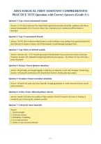 Absa Surgical First Assistant Comprehensive&NewLine;Practice Test Questions With Correct Answers &lpar;Grade A&plus;&rpar;